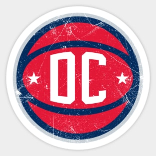 DC Retro Ball - White Sticker